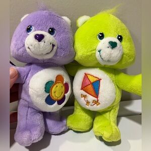 Vintage Y2K Care Bears Connected Hugging Plush Toy Set - Harmony & Do Your Best